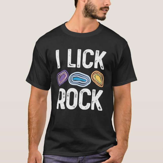Camiseta Lick Rock Geology Rock Collector do MP Geólogo (Frente)