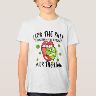 Camiseta Lick Salt Swallow Tequila Cinco Bebendo Mayo Mexi