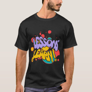 CAMISETA LIÇÕES DE SALPICO DE TINTA PARA HOMENS APRENDENDO