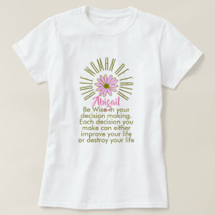 Camiseta Lições Para Mulheres Bíblias De Fé Abigail Christi