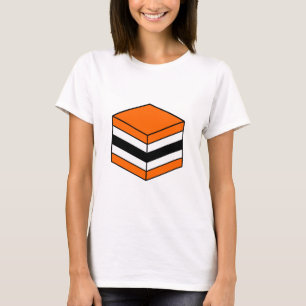 Camiseta Licorice All Sorice - Laranja, Branco e Preto