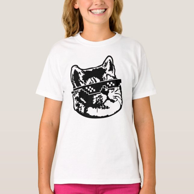 Camiseta Lidar Com Óculos De Gato (Frente)