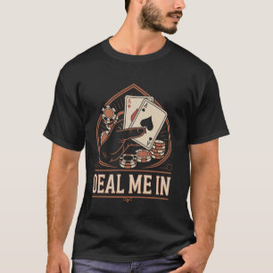 Camiseta Lide Comigo no Poker Mão de Ás e Fichas