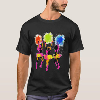 Camiseta Líder Colorido Líder Cheerhead Esquadrão