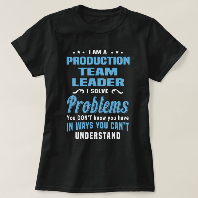 Camiseta Líder da equipe de produção (Frente do Design)