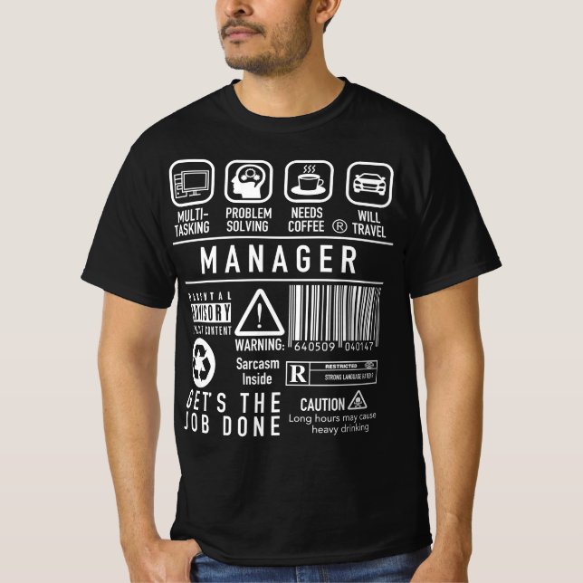 Camiseta Líder de Equipe do Gerente, Supervisor, Gerente de (Frente)