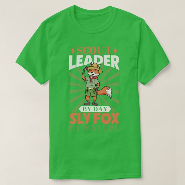 Camiseta Líder de escuta por dia Raposa velada por natureza (Frente do Design)