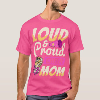 Camiseta Líder de Torcida Alto Orgulhosa Grita Mãe Cheerlea