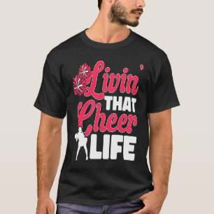 Camiseta Líder de torcida Cheerleading vivendo aquela vida