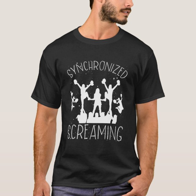 Camiseta Líder de Torcida de Cheerleading Gritando Sincroni (Frente)