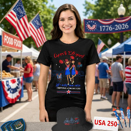 Camiseta Líder de torcida dos EUA Aniversário de 250 anos d