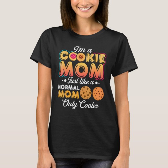 Camiseta Líder de Tropa de Meninas e Mãe de Biscoito Femini (Frente)