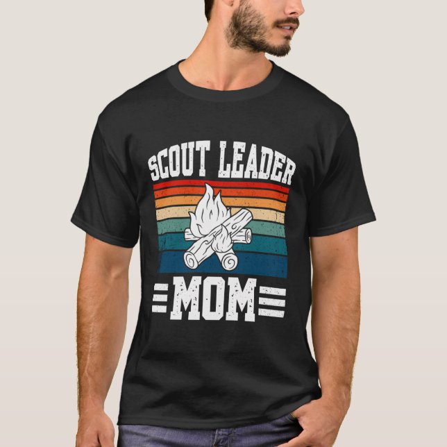 Camiseta Líder do escoteiro Mãe Líder do Escoteiro (Frente)