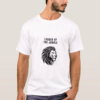 Camiseta Líder do Leão da Selva Gráfico Streetwear Preto