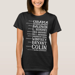 Camiseta Líder Negro cita Homens Mulheres Crianças História