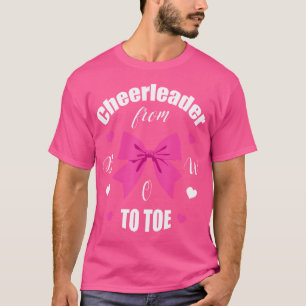 Camiseta Liderança de Arco 2 Dedo do Pé Garota de Cheerlead