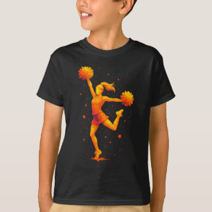 Camiseta Liderança de Torcida Gotejamento Pintura de Gelo C