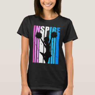 Camiseta Liderança de Torcida Inspira Cor Rosa Azul Inspira