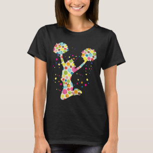 Camiseta Liderança de Torcida Pontos Coloridos Garotas Cria