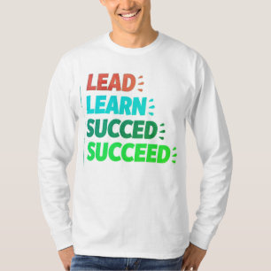 Camiseta "Liderar, Aprender, Ter Êxito - T-shir dos Homens