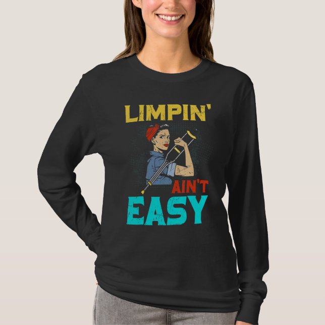 Camiseta Liderar não é Fácil  Perna Quebrada 1 (Frente)