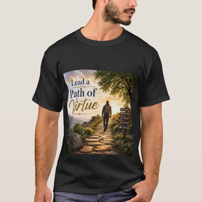 Camiseta Liderar um Caminho de Virtude (Frente)