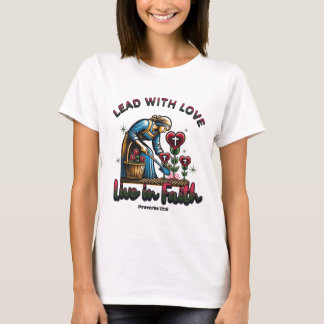 Camiseta Lidere com amor, viva na fé - provérbios 22:6