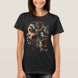 Camiseta Líderes da história negra colagem inspiradora