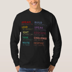 Camiseta Líderes do histórico negro Inspiracional