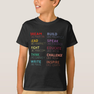 Camiseta Líderes do histórico negro Inspiracional
