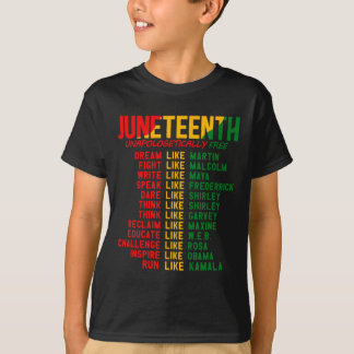 Camiseta Líderes Homens Mulheres Juneteenth Sem Desculpas L