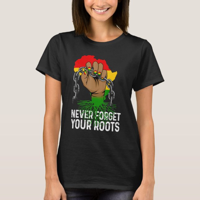 Camiseta Líderes Inspiradores Punho Poderoso Mão Mês da His (Frente)