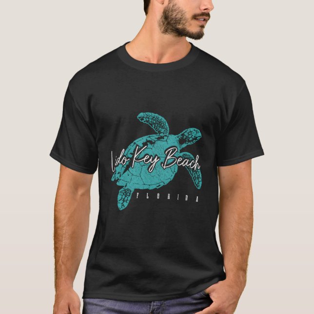 Camiseta Lido Key Beach Flórida Fl Sea Turtle Scuba Diving (Frente)