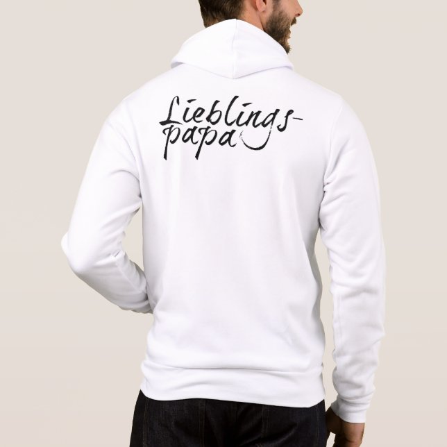 Camiseta Lieblingspapa - Schwarzer Schriftzug 00001 (Verso)