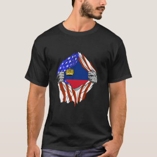 Camiseta Liechtenstein EUA América Peito Bandeira Liechtens