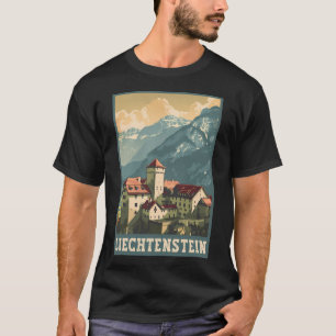 Camiseta Liechtenstein Vaduz Castle Viagem Art