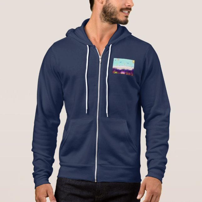 Camiseta Life Aboard Another Planet Zip-Up Hoodie (Frente)