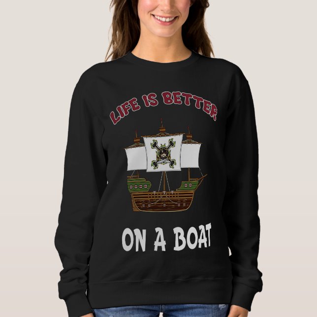 Camiseta Life Better On a Boat Captain (Frente)
