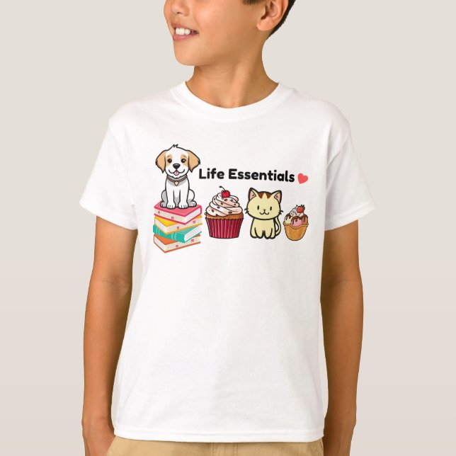 Camiseta Life Essentials Cute Animal Graphic T Shirt (Frente)