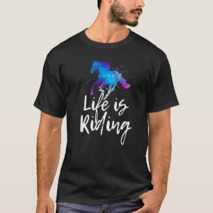 Camiseta LIFE ESTÁ A ANDAR O Equídeo Equestre Equestre