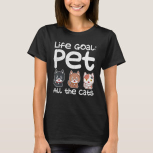 Camiseta Life Goal Pet All Cats Kitten Art