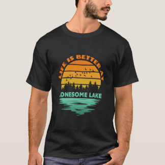 Camiseta Life is Better at Lonesome Lake Sunset Outdoor Cam