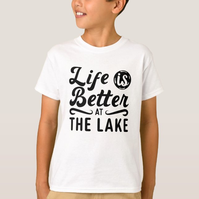 Camiseta Life Is Better At The Lake Wakeboarding Wakeboard (Frente)