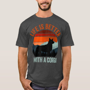 Camiseta Life Is Better With A Corgi Vintage Distressed Hik