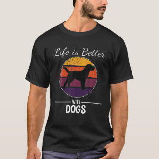 Camiseta Life Is Better With A Dog And Puppy Funny Cartoon