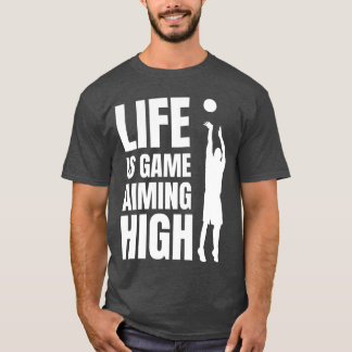 Camiseta Life is game aiming high friend friends