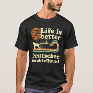 Camiseta Life Melhor Deutscher Wachtelhund Vintage Mãe