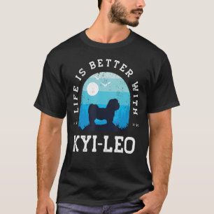 Camiseta Life Melhor Kyi Leo Vintage Blue Dog Pai