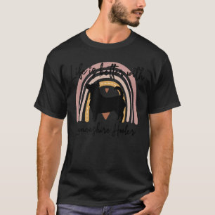Camiseta Life Melhor Lancashire Heeler Rainbow Dog Women