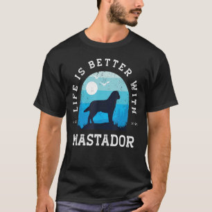 Camiseta "Life Melhor Mastador" "Vintage Blue Dog" Pai